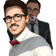 boys in stylish attire sticker