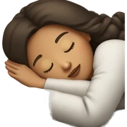 Brunette girl sleeping sticker