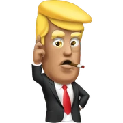 Trump smoking a cigar sticker