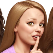 girl with a playful expression sticker