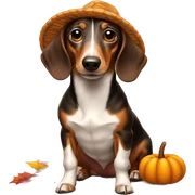 Thanksgiving dachshund sticker