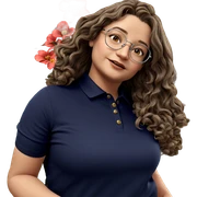 girl with glasses and flowers sticker