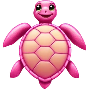 Pink full body turtle with glitter  sticker