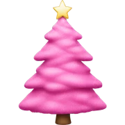 Pink christmas tree sticker