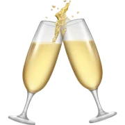 cheers champagne glasses sticker