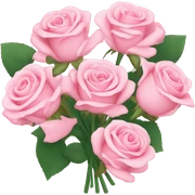 bouquet of pastel pink roses sticker