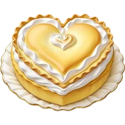 Heart shaped lemon meringue pie sticker