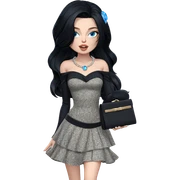 elegant girl with blue eyes sticker