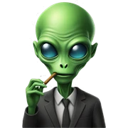 Alien smoking  sticker