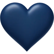 Navy blue heart sticker