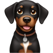 black brown dog sticker
