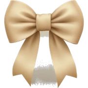 beige bow sticker