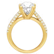 Round cut diamond ring gold  sticker