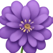 purple flower sticker
