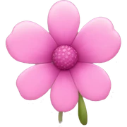 Pink flower sticker