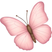 Soft Light pink butterfly sticker