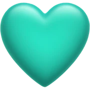 Turquoise heart sticker