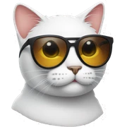 Cat with sunglasses sticker