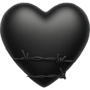 black heart with black barbed wire on outside of it  sticker