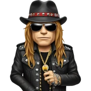 Axl Rose con micrófono  sticker
