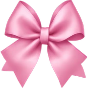 light pink ribbon bow sticker