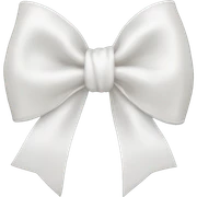 white satin bow sticker