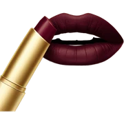 Burgundy lipstick - “Elegant burgundy lipstick with a gold case sticker