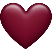 Burgundy heart sticker