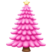 Pink Christmas tree  sticker