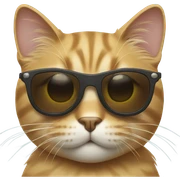Cat with sunglasses sticker