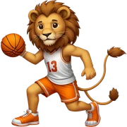 Lion playing basketball  sticker