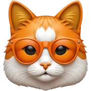 Cat with sunglasses sticker