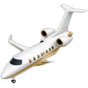 Gold private jet sticker