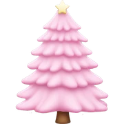 Baby pink christmas tree sticker