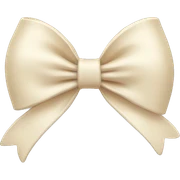 Cream bow sticker