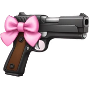 Gun with pink bow  sticker