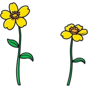 Flores amarillas sticker