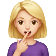 Chica mordiéndose el dedo sticker