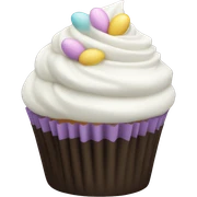 Easter white cupcake sticker