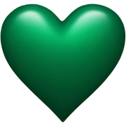 Dark green heart  sticker