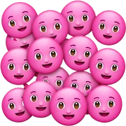 pink emojis sticker