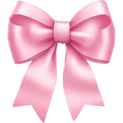light pink ribbon bow sticker