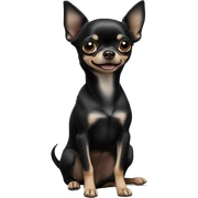 black chihuahua sticker