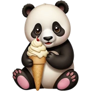  Panda comiendo helado sticker