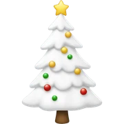 Cute white Christmas tree sticker