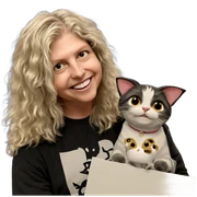 smiling boy with cat ears sticker