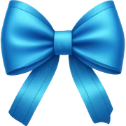 blue bow sticker