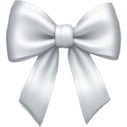 white satin bow sticker
