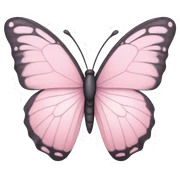 Pastel Pink butterfly sticker