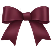 Burgundy ribbon sticker